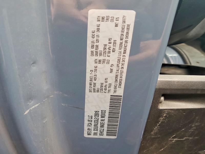 Aukcja sprzedaży 2020 Ram Promaster 3500, vin: 3C6URVJG5LE128916, numer aukcji: 64681306
