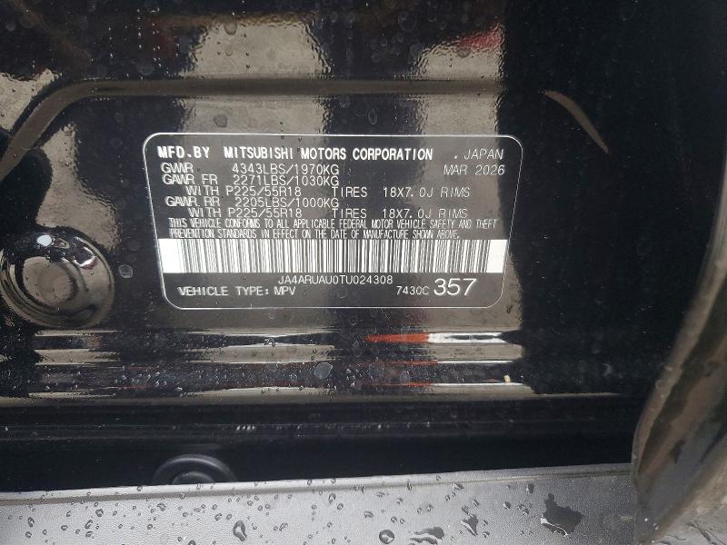 Aukcja sprzedaży 2026 Mitsubishi Outlander Sport, vin: JA4ARUAU0TU024308, numer aukcji: 63855966