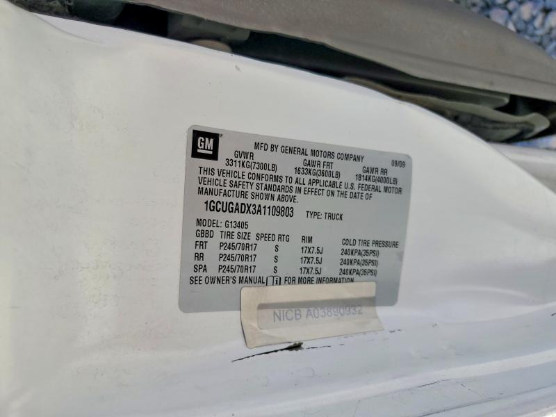2010 Chevrolet Express G1500 მანქანა იყიდება აუქციონზე, vin: 1GCUGADX3A1109803, აუქციონის ნომერი: 66934936