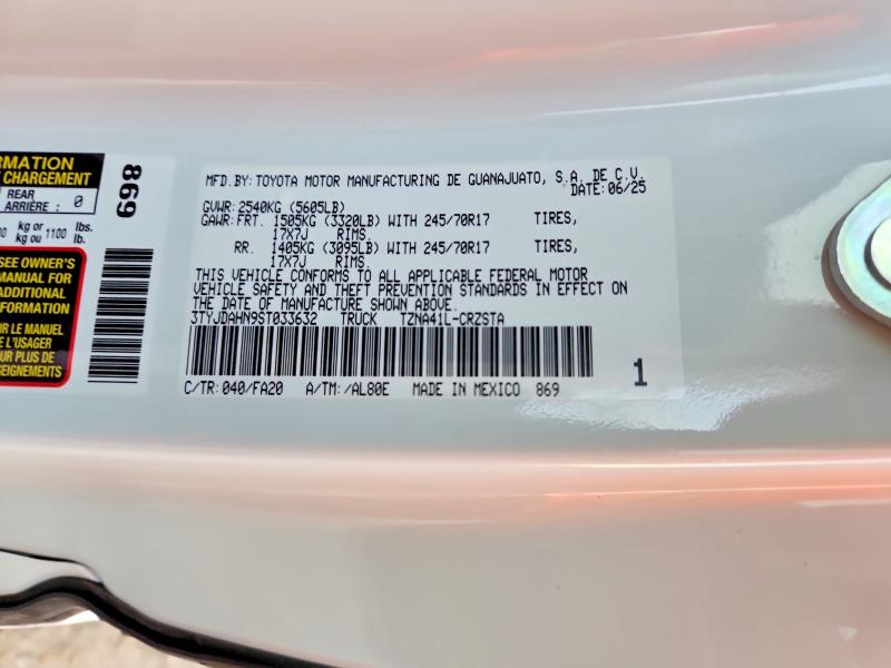 Aukcja sprzedaży 2025 Toyota Tacoma, vin: 3TYJDAHN9ST033632, numer aukcji: 63256226