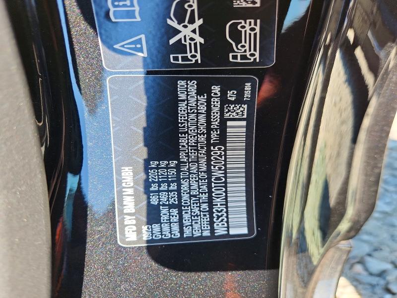 Aukcja sprzedaży 2026 Bmw M4, vin: WBS33HK00TCW50295, numer aukcji: 63394926