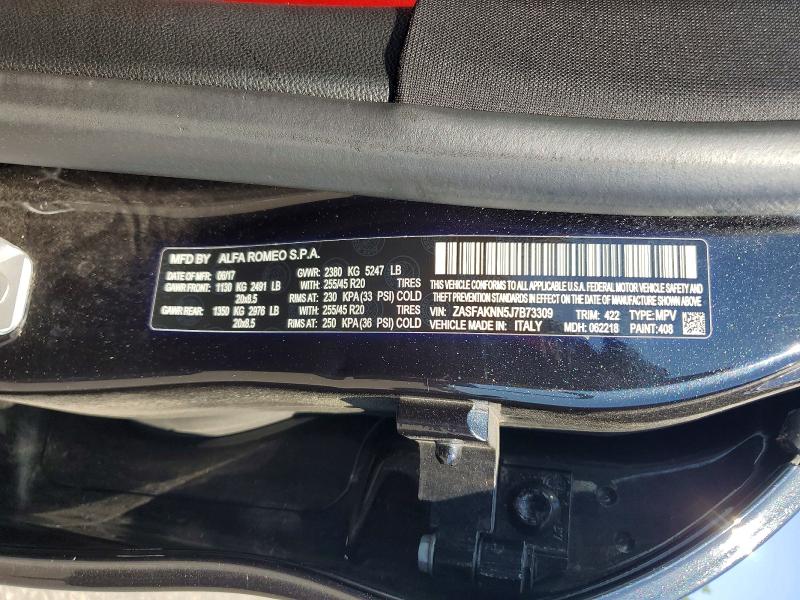 Aukcja sprzedaży 2018 Alfa Romeo Stelvio, vin: ZASFAKNN5J7B73309, numer aukcji: 64332586