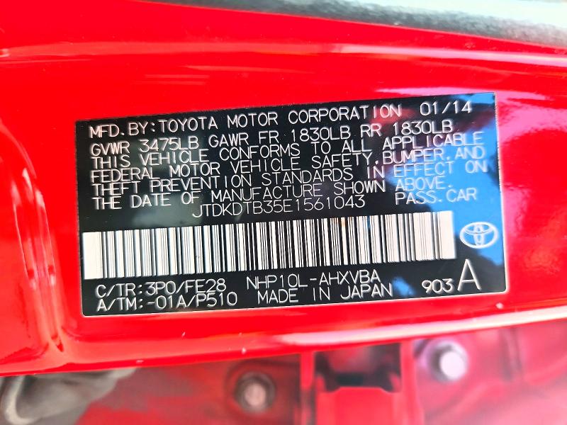 Aukcja sprzedaży 2014 Toyota Prius C, vin: JTDKDTB35E1561043, numer aukcji: 64548906