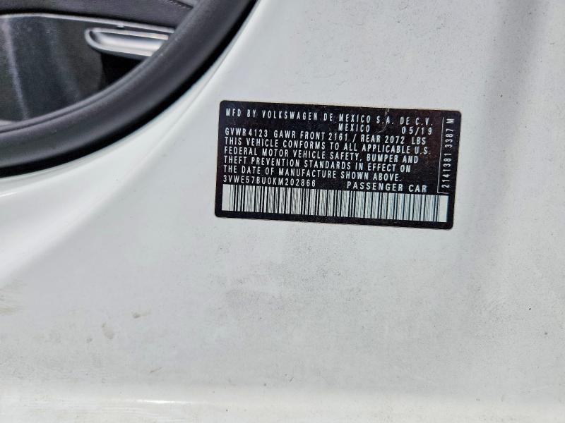 Aukcja sprzedaży 2019 Volkswagen Jetta, vin: 3VWE57BU0KM202866, numer aukcji: 65144436