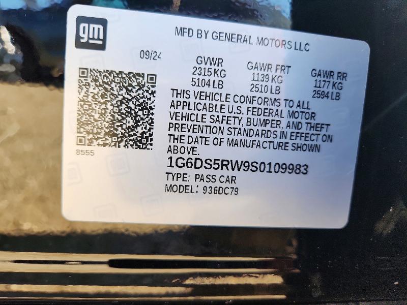 Aukcja sprzedaży 2025 Cadillac Ct5, vin: 1G6DS5RW9S0109983, numer aukcji: 65800096