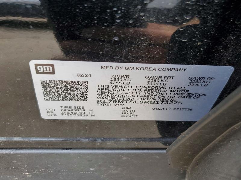 65009226 :رقم المزاد ، KL79MTSL9RB173275 vin ، 2024 Chevrolet Trailblazer مزاد بيع