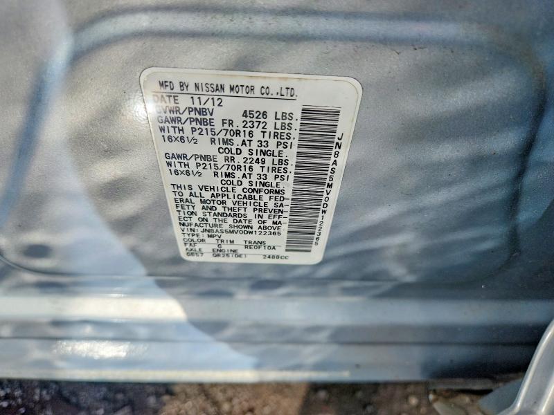 Продажа на аукционе авто 2013 Nissan Rogue, vin: JN8AS5MV0DW122365, номер лота: 65119626
