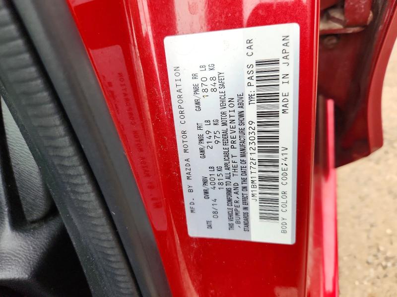 Aukcja sprzedaży 2015 Mazda 3, vin: JM1BM1T72F1230329, numer aukcji: 64910866