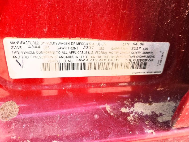 Продаж на аукціоні авто 2006 Volkswagen Jetta, vin: 3VWSF71K56M814339, номер лоту: 67378696