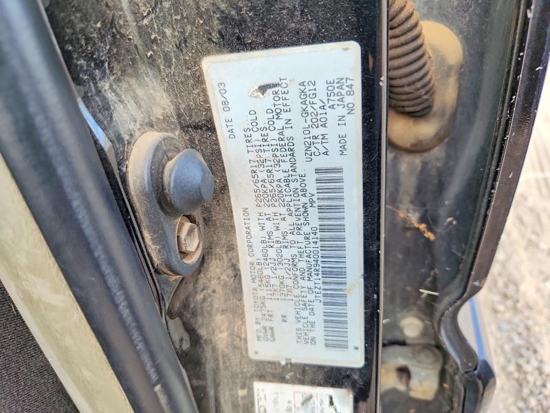 Aukcja sprzedaży 2004 Toyota 4runner, vin: JTEZT14R940014140, numer aukcji: 65028056
