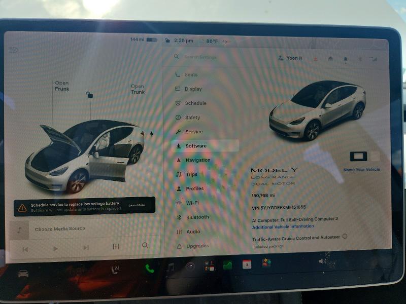 Aukcja sprzedaży 2021 Tesla Model Y, vin: 5YJYGDEEXMF151655, numer aukcji: 63535226