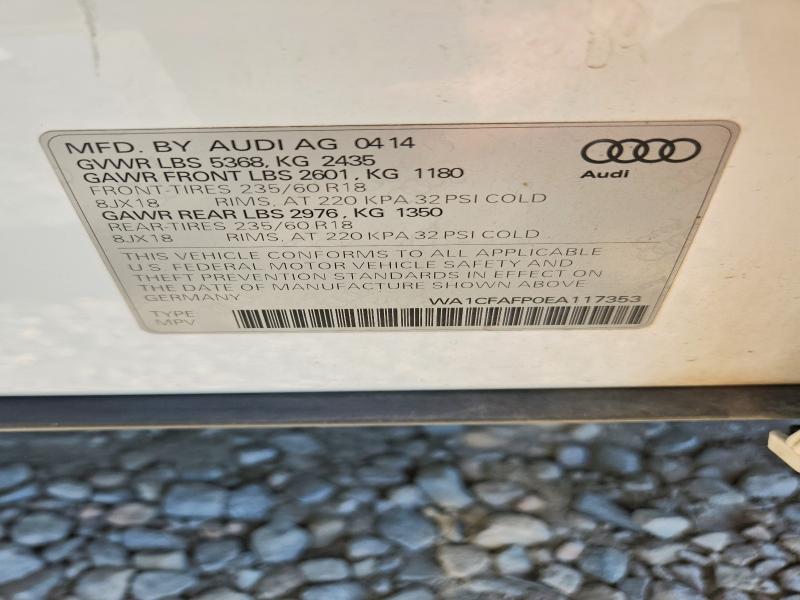 Aukcja sprzedaży 2014 Audi Q5, vin: WA1CFAFP0EA117353, numer aukcji: 64297186