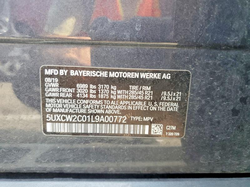 Aukcja sprzedaży 2020 Bmw X7, vin: 5UXCW2C01L9A00772, numer aukcji: 65857776