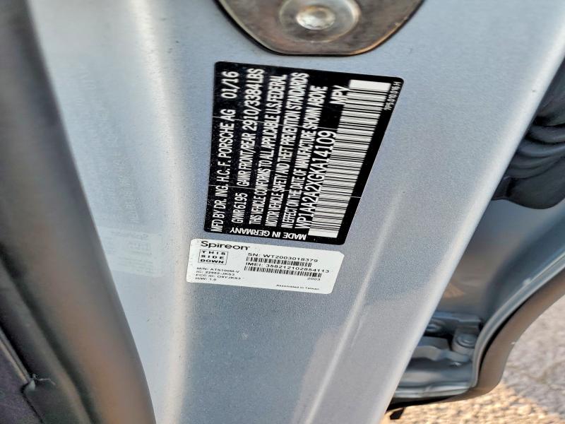 Продажа на аукционе авто 2016 Porsche Cayenne, vin: WP1AA2A2XGKA14109, номер лота: 67013516