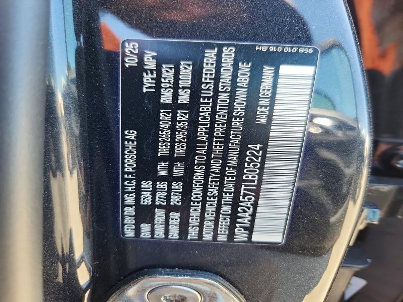 Продажа на аукционе авто 2026 Porsche Macan, vin: WP1AA2A57TLB05224, номер лота: 62812296
