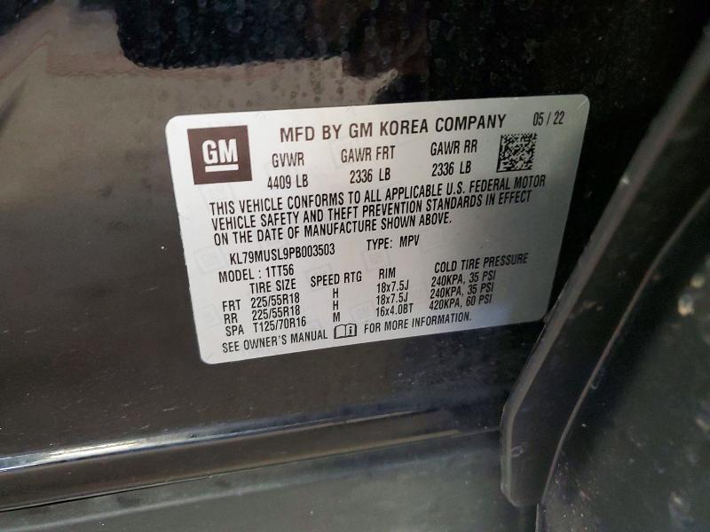 Aukcja sprzedaży 2023 Chevrolet Trailblazer, vin: KL79MUSL9PB003503, numer aukcji: 65144026