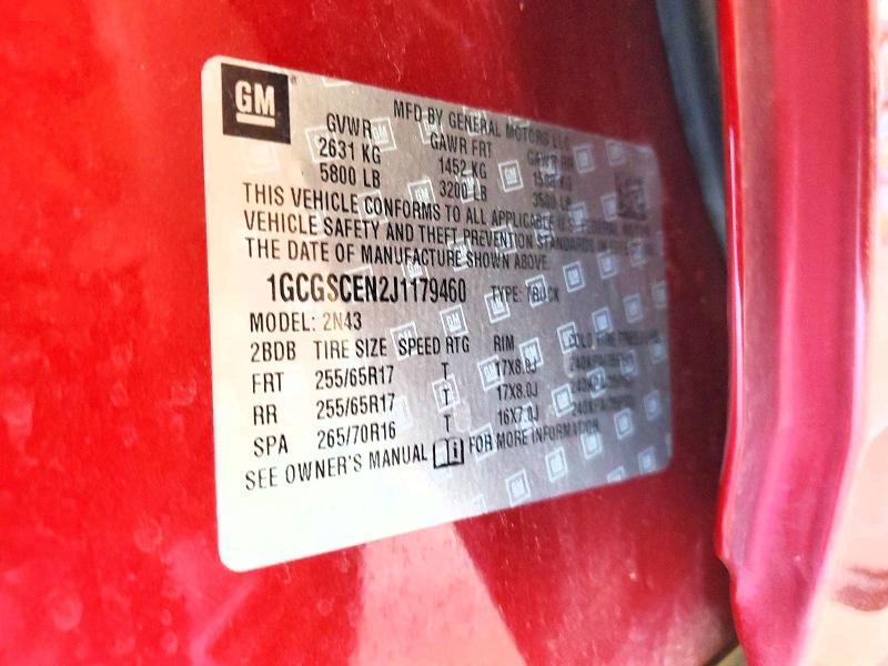 Продаж на аукціоні авто 2018 Chevrolet Colorado, vin: 1GCGSCEN2J1179460, номер лоту: 65442586