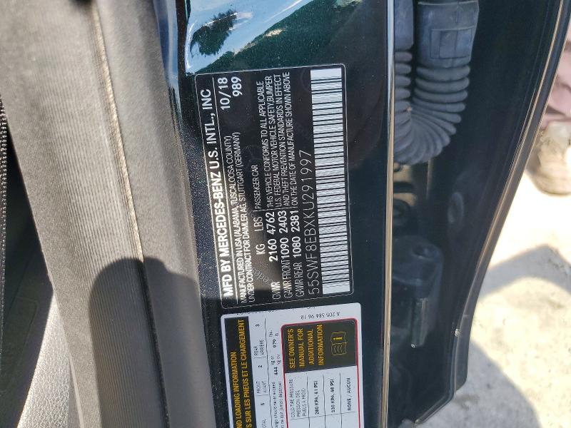 Aukcja sprzedaży 2019 Mercedes-benz C, vin: 55SWF8EBXKU291997, numer aukcji: 66084876