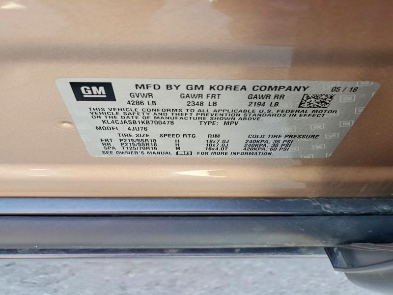 Aukcja sprzedaży 2019 Buick Encore, vin: KL4CJASB1KB700478, numer aukcji: 67089686