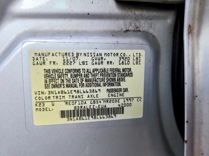 Продаж на аукціоні авто 2008 Nissan Sentra, vin: 3N1AB61E98L663869, номер лоту: 64831836