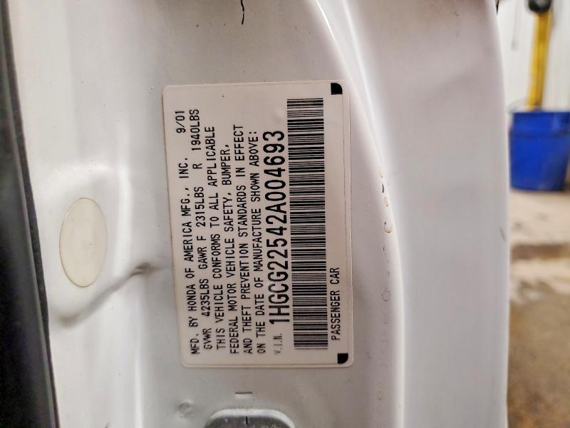 Продажа на аукционе авто 2002 Honda Accord, vin: 1HGCG22542A004693, номер лота: 66122406