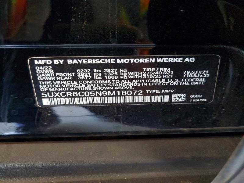 Продаж на аукціоні авто 2022 Bmw X5, vin: 5UXCR6C05N9M18072, номер лоту: 65933596