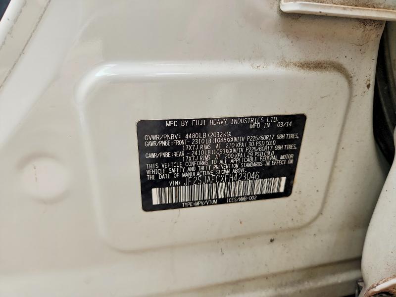 Aukcja sprzedaży 2015 Subaru Forester, vin: JF2SJAFCXFH423046, numer aukcji: 65346166