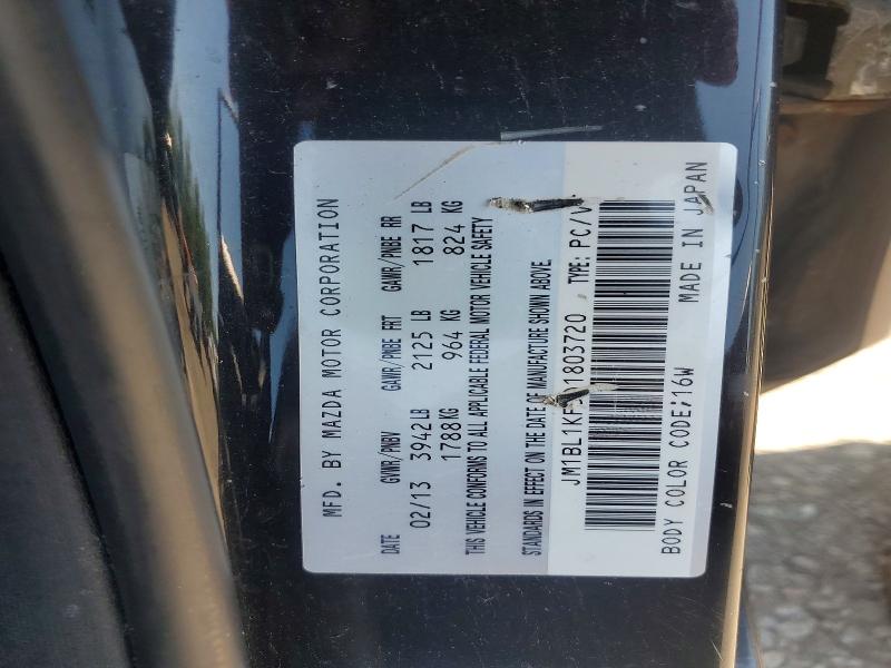Aukcja sprzedaży 2013 Mazda 3, vin: JM1BL1KF5D1803720, numer aukcji: 63215626