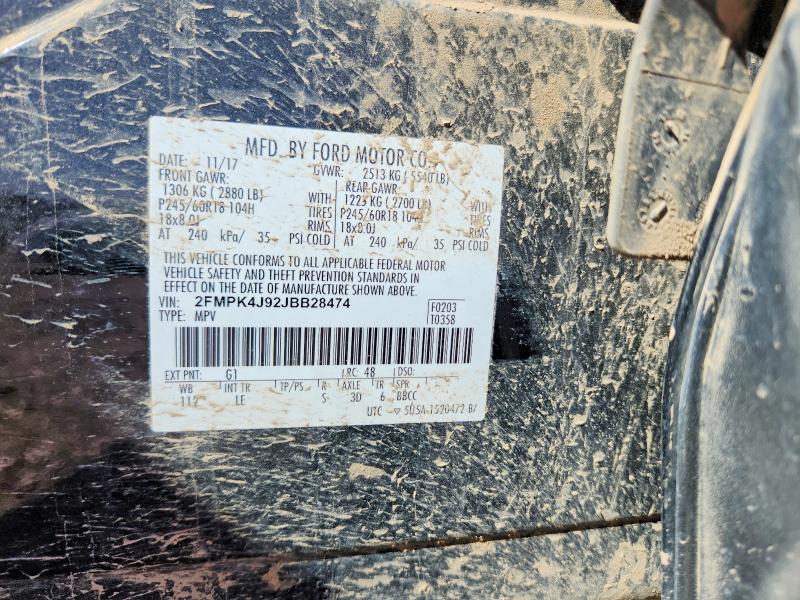 Aukcja sprzedaży 2018 Ford Edge, vin: 2FMPK4J92JBB28474, numer aukcji: 63879516