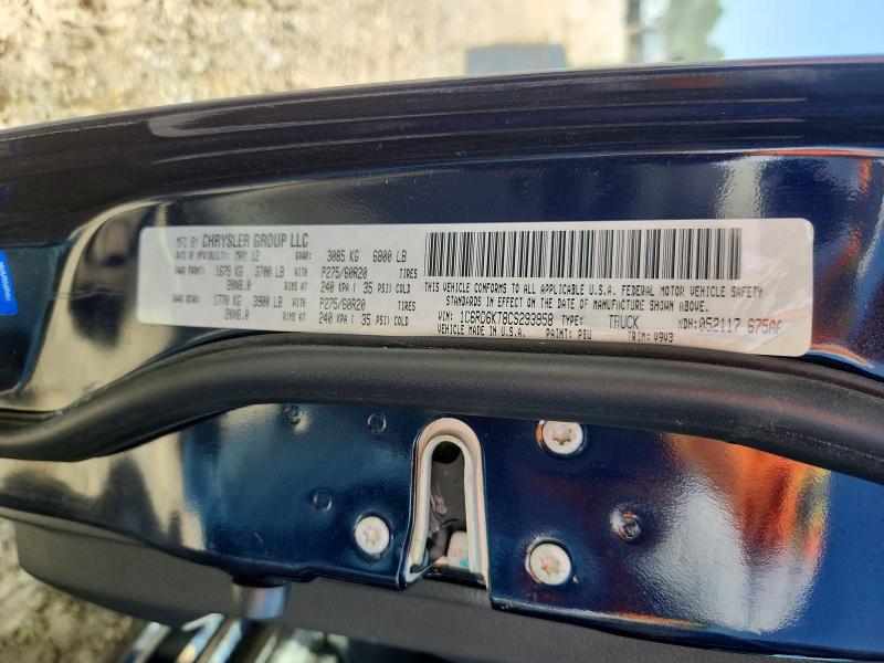 65819266 :رقم المزاد ، 1C6RD6KT8CS293958 vin ، 2012 Dodge Ram 1500 مزاد بيع