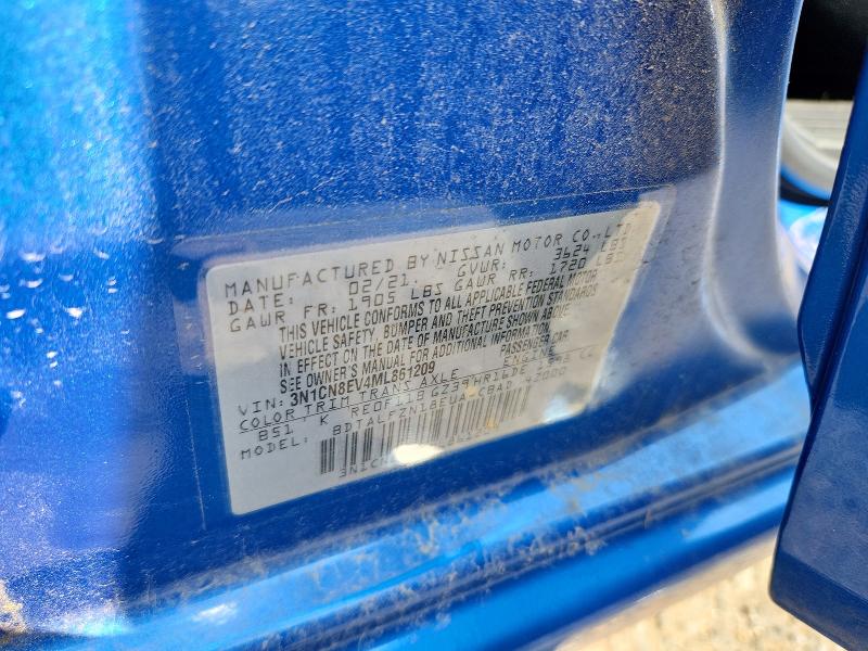Продаж на аукціоні авто 2021 Nissan Versa, vin: 3N1CN8EV4ML861209, номер лоту: 63885656