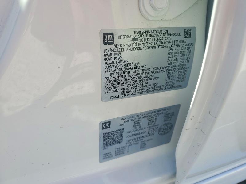 Aukcja sprzedaży 2021 Gmc Sierra, vin: 1GTU9FET6MZ414379, numer aukcji: 66575366