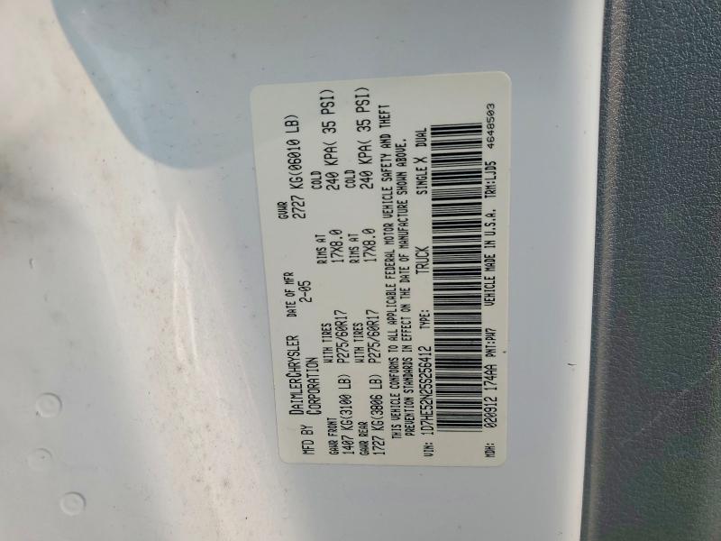 67223486 :رقم المزاد ، 1D7HE52N25S256412 vin ، 2005 Dodge Dakota مزاد بيع