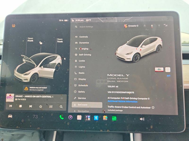 Aukcja sprzedaży 2021 Tesla Model Y, vin: 5YJYGDEE9MF095675, numer aukcji: 67279436