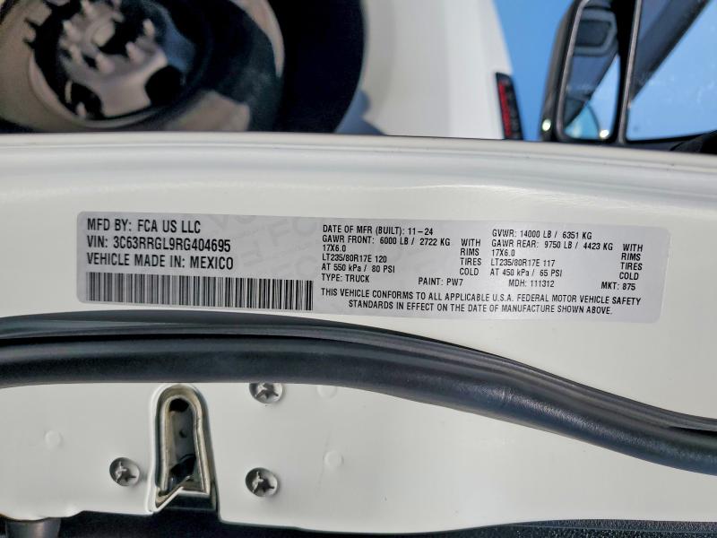 63425156 :رقم المزاد ، 3C63RRGL9RG404695 vin ، 2024 Ram 3500 مزاد بيع