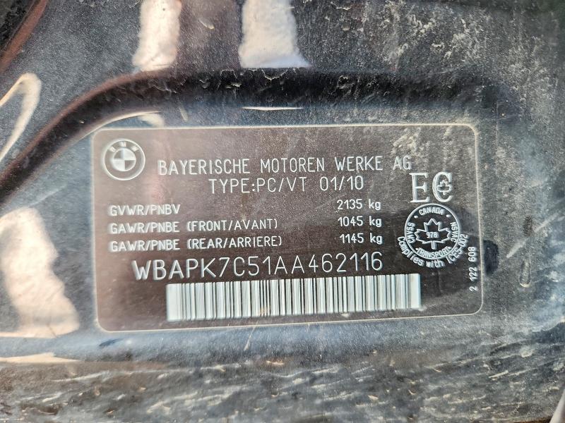 Продаж на аукціоні авто 2010 Bmw 328, vin: WBAPK7C51AA462116, номер лоту: 64411046