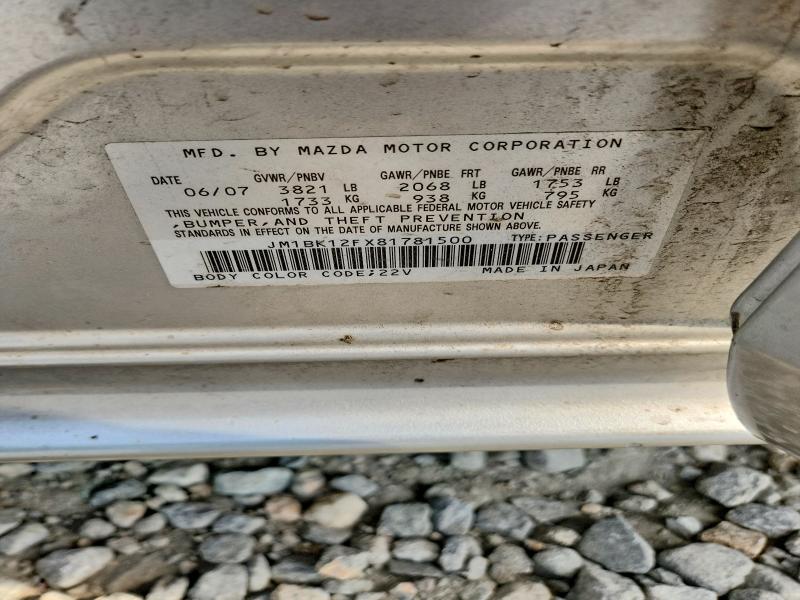 Aukcja sprzedaży 2008 Mazda 3, vin: JM1BK12FX81781500, numer aukcji: 64776366