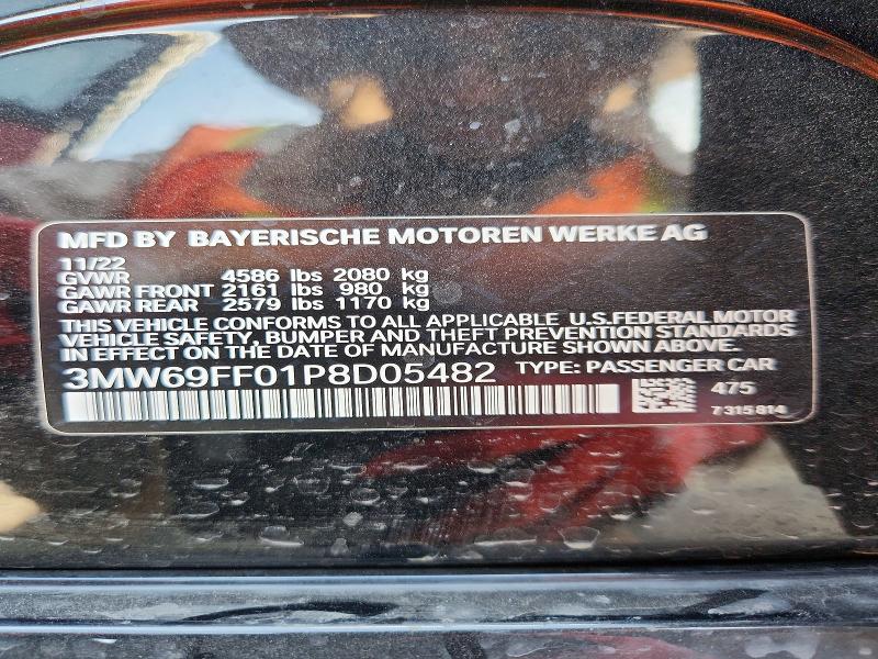 Aukcja sprzedaży 2023 Bmw 330i, vin: 3MW69FF01P8D05482, numer aukcji: 66755156