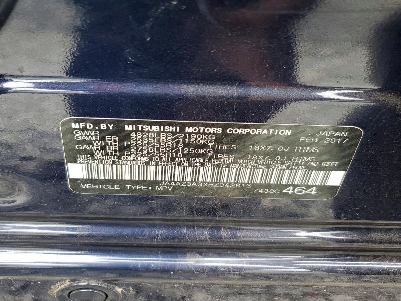 Продажа на аукционе авто 2017 Mitsubishi Outlander, vin: JA4AZ3A3XHZ042813, номер лота: 65806566