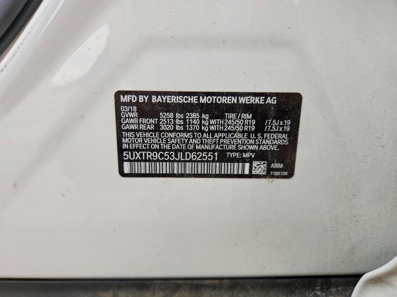 Aukcja sprzedaży 2018 Bmw X3, vin: 5UXTR9C53JLD62551, numer aukcji: 65542776