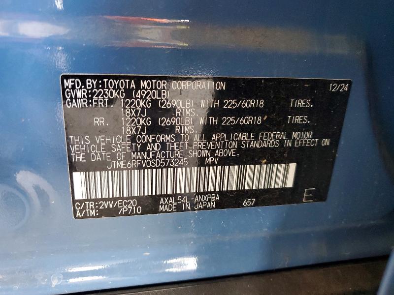 65049106 :رقم المزاد ، JTME6RFV0SD573245 vin ، 2025 Toyota Rav4 مزاد بيع