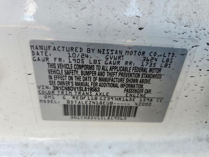 Aukcja sprzedaży 2025 Nissan Versa, vin: 3N1CN8DV1SL819563, numer aukcji: 64094526