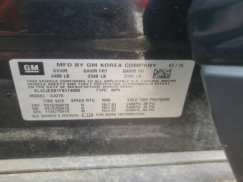 Aukcja sprzedaży 2015 Buick Encore, vin: KL4CJESB1FB174088, numer aukcji: 64082626