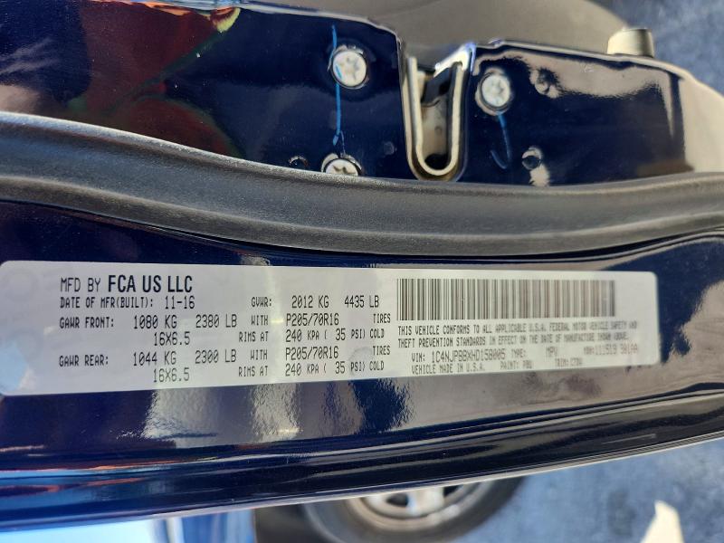 Продаж на аукціоні авто 2017 Jeep Patriot, vin: 1C4NJPBBXHD158005, номер лоту: 60515626