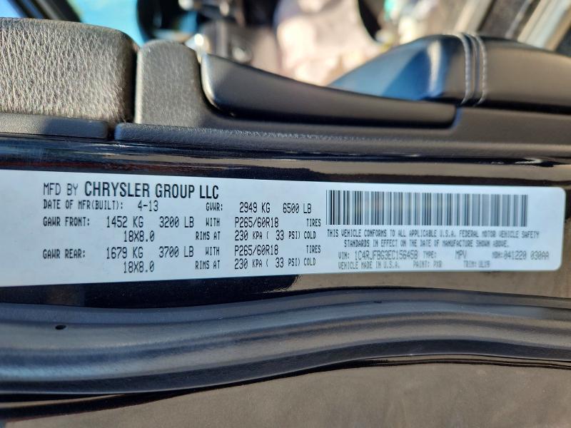 65593706 :رقم المزاد ، 1C4RJFBG3EC156458 vin ، 2014 Jeep Grand Cherokee مزاد بيع