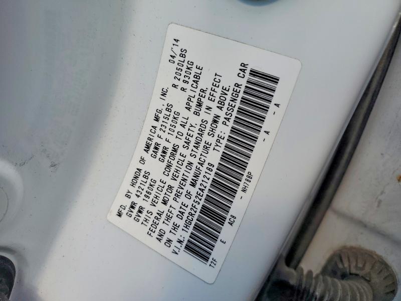 Продаж на аукціоні авто 2014 Honda Accord, vin: 1HGCR2F52EA212189, номер лоту: 66522506