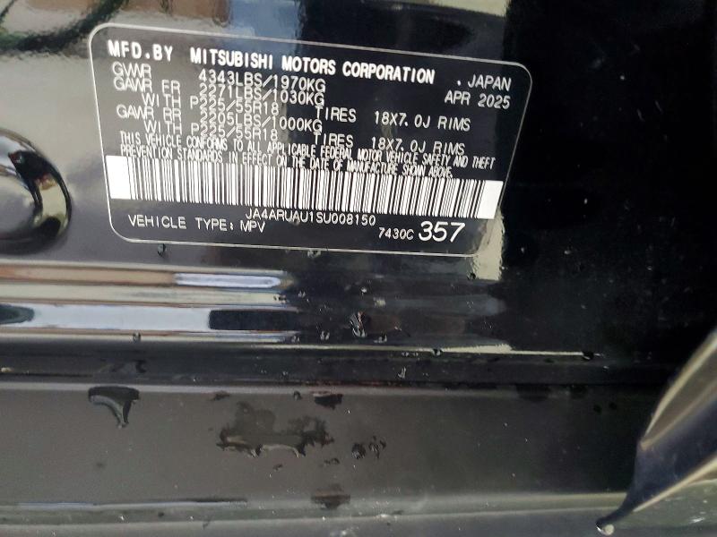 2025 Mitsubishi Outlander Sport მანქანა იყიდება აუქციონზე, vin: JA4ARUAU1SU008150, აუქციონის ნომერი: 65625356
