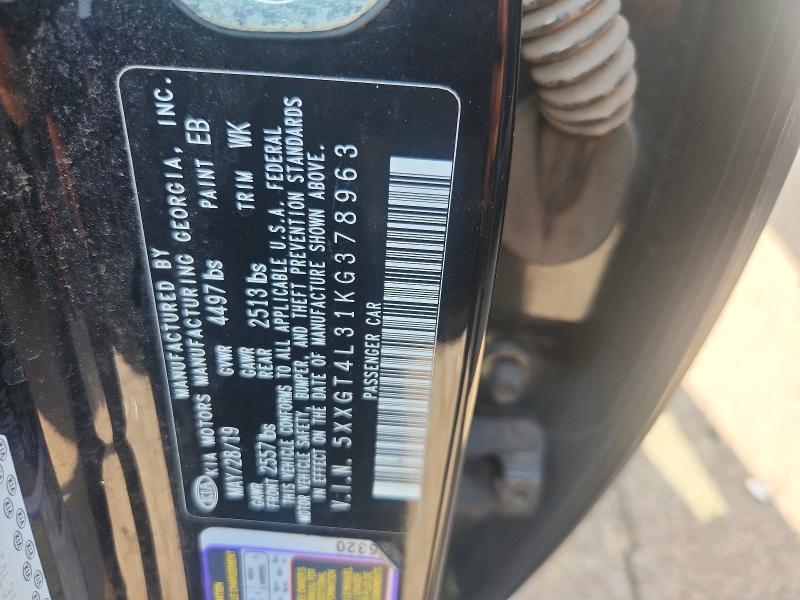 67274136 :رقم المزاد ، 5XXGT4L31KG378963 vin ، 2019 Kia Optima مزاد بيع
