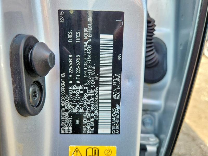 Aukcja sprzedaży 2016 Lexus Nx 200t, vin: JTJBARBZ8G2062456, numer aukcji: 64900496