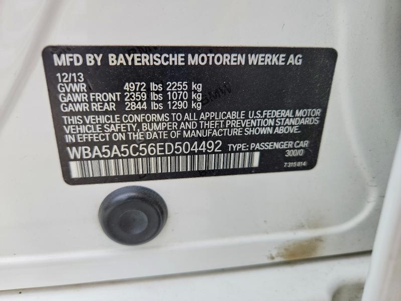 Aukcja sprzedaży 2014 Bmw 528, vin: WBA5A5C56ED504492, numer aukcji: 65494306